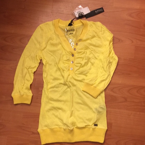 Buffalo David Bitton Tops - Yellow 3/4 sleeve top